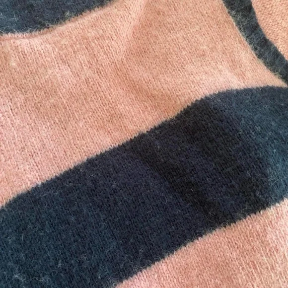 y2k Abercrombie & Fitch knit striped long cardigan- Pink and Navy - Size Small - Picture 9 of 11